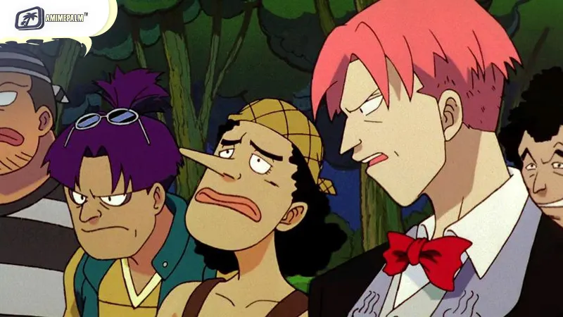 One Piece Movie 1 features classic hand-drawn animation from the early days of the series.