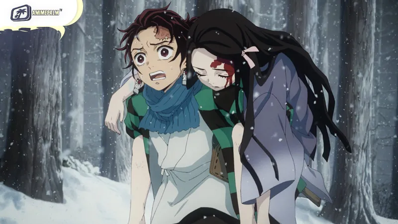 It’s here that Tanjiro first displays his compassion — sparing demons, yet never hesitating to strike them down.