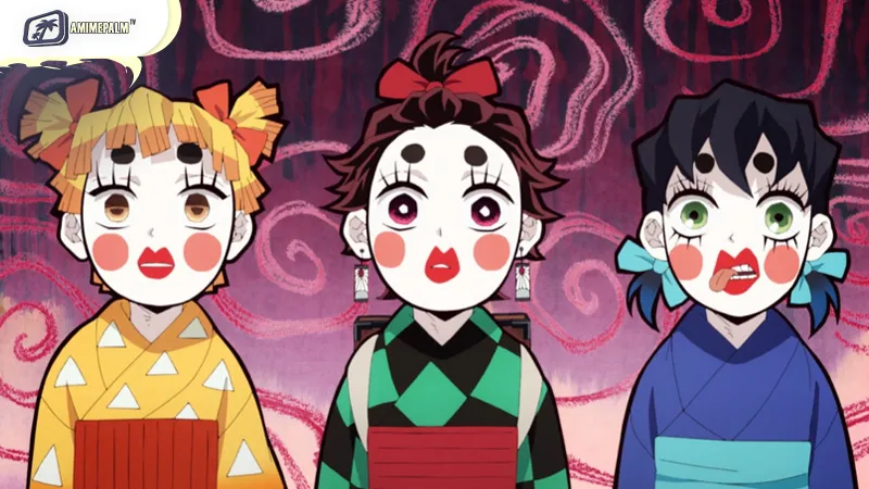 Tengen Uzui and Tanjiro’s team battle Gyutaro and Daki in Yoshiwara’s Entertainment District.