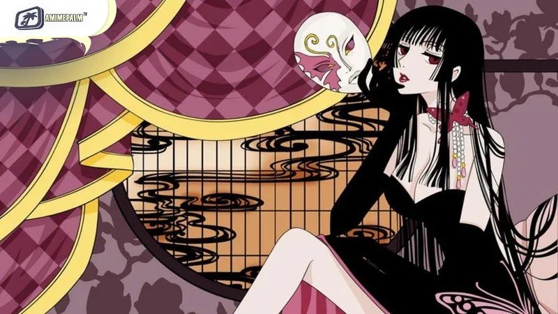 xxxHolic anime visual - urban fantasy with Yuko, Watanuki, spirits, and supernatural wish-granting tales.
