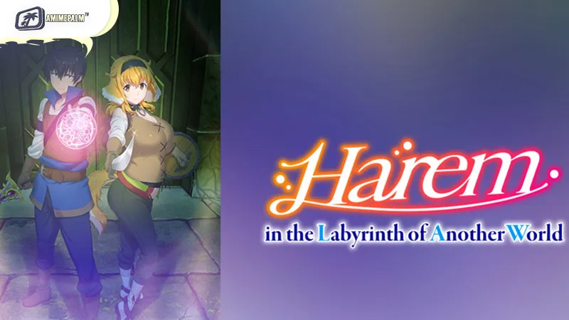 Strategic dungeon combat scene from the action harem anime Harem in the Labyrinth
