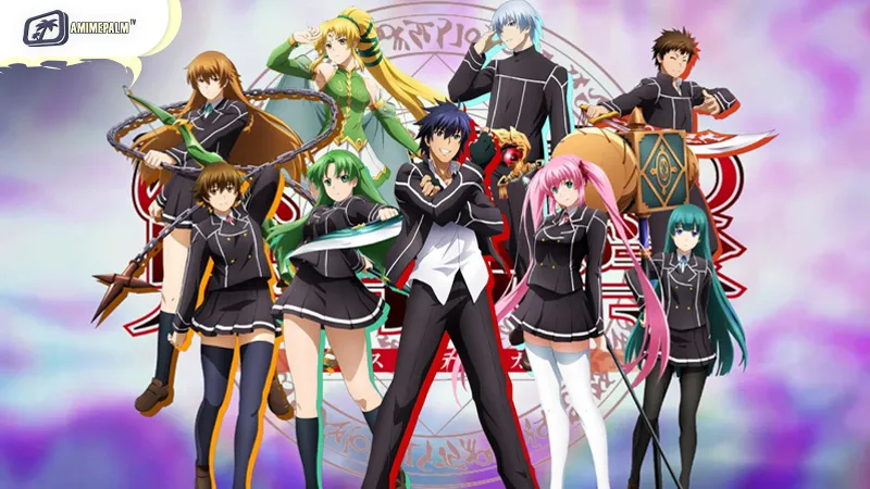 Akatsuki Ousawa and Miu in the overpowered hero action harem anime Aesthetica of a Rogue Hero