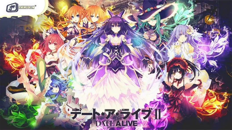 Shido Itsuka and the powerful Spirits in the sci-fi action harem anime Date A Live