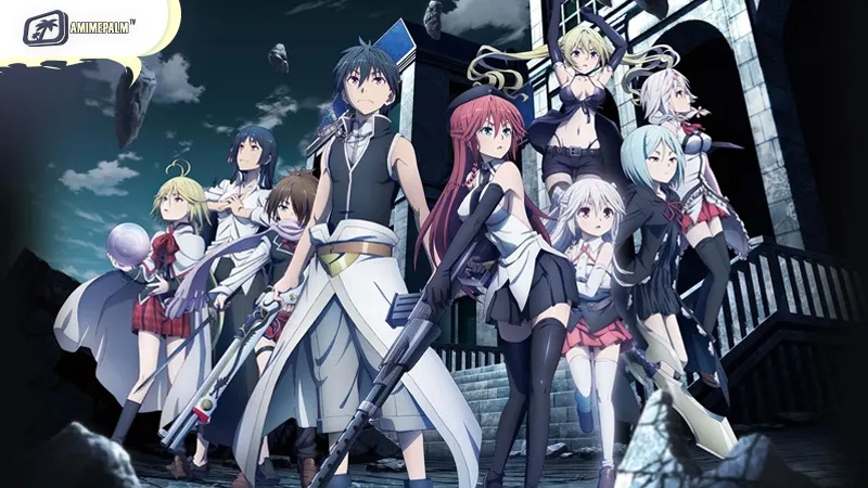 Arata Kasuga and the elite mages of the fantasy action harem anime Trinity Seven