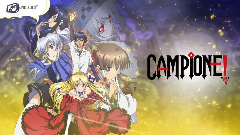 Godou Kusanagi and his female companions in the mythology action harem anime Campione!