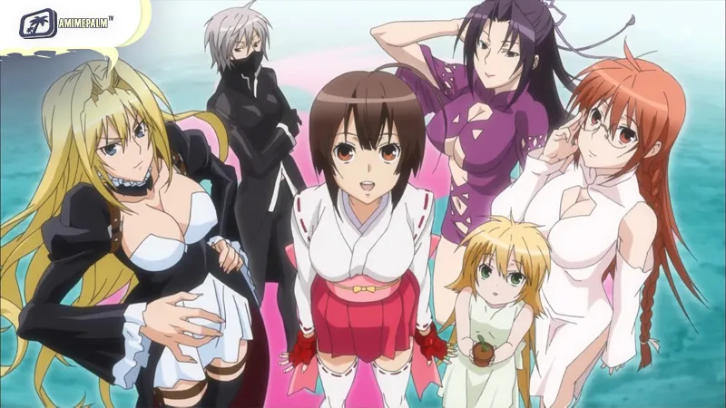 Minato Sahashi and Musubi in the tournament-style action harem anime Sekirei