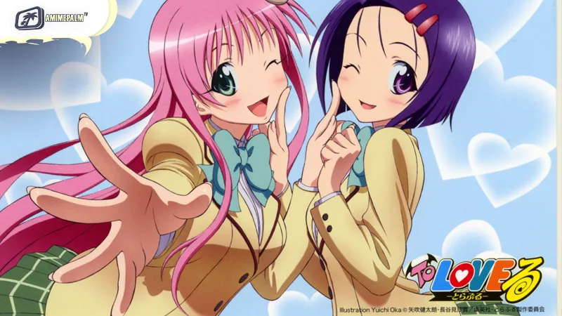 Rito Yuuki and the alien princess Lala in the iconic harem anime To Love-Ru