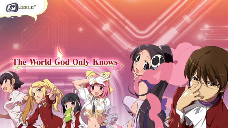 Keima Katsuragi and Elsie in the strategic romance harem anime The World God Only Knows