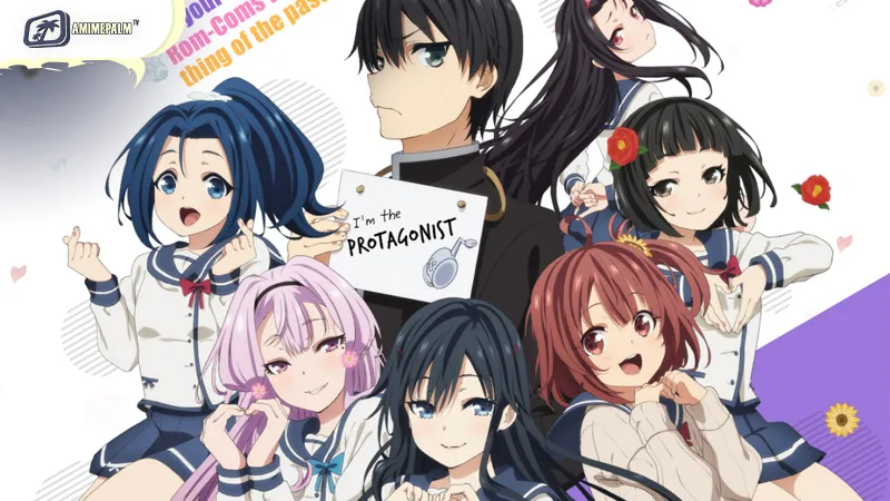 Joro and Sumireko in the library from the parody romance harem anime Oresuki