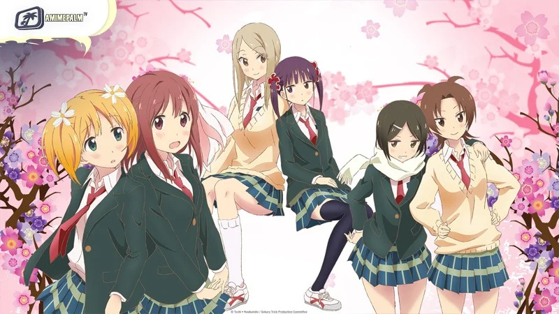 Sakura Trick a cheerful and Cute Yuri Anime Kiss series