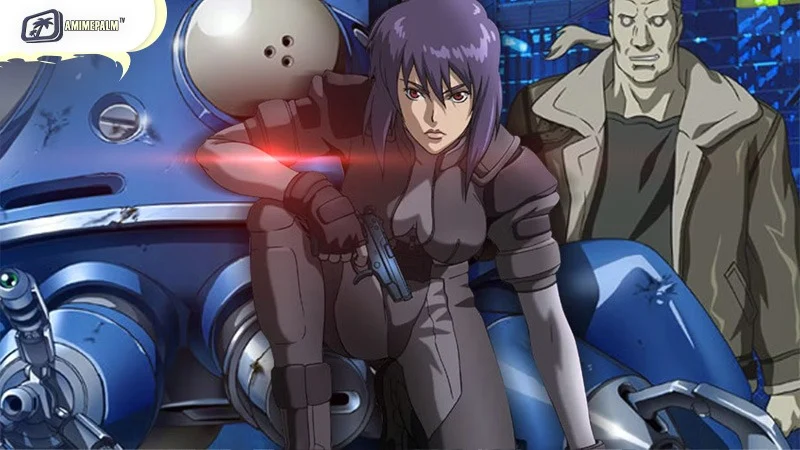 Major Motoko Kusanagi and Section 9 in the cyberpunk world of Ghost in the Shell.