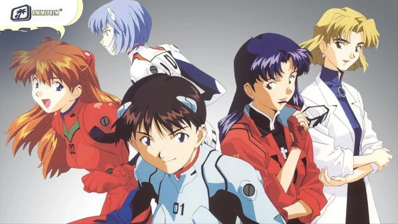 Shinji Ikari and Evangelion Unit-01 in a dark, psychological sci-fi setting.