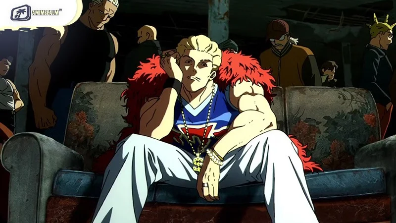 Hakari Kinji in the JJK fight club showcasing his high-energy and risk-taking personality.