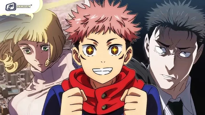 Yuji with Angel and Higuruma reflecting the strategic tone and new themes of Season 3.