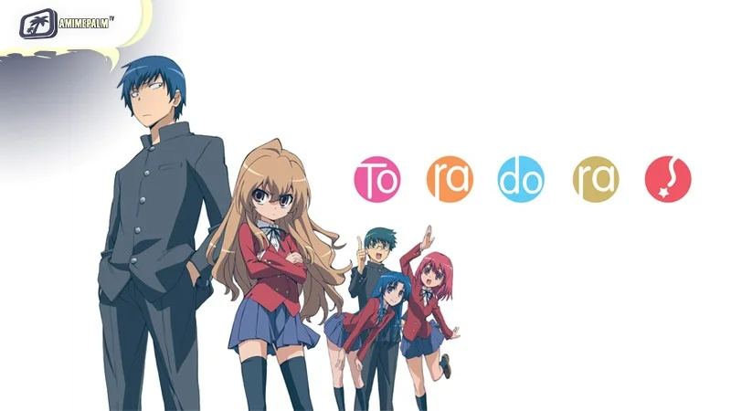 Toradora! anime review - Taiga Aisaka and Ryuuji Takasu series poster