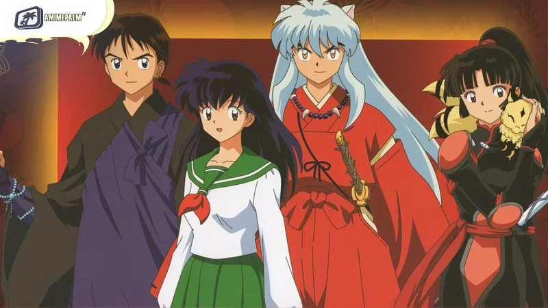 Inuyasha anime review - Inuyasha and Kagome Higurashi feudal romance adventure