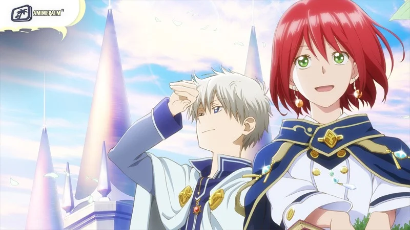 Snow White with the Red Hair anime review - Shirayuki and Zen Wistaria fantasy romance