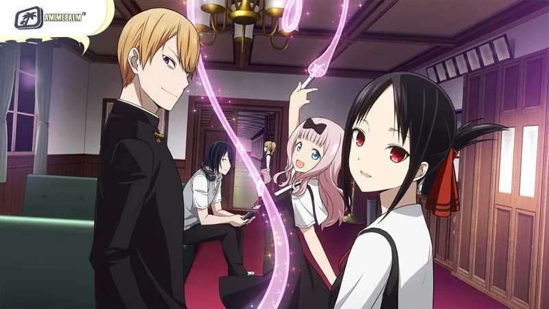 Kaguya-sama Love Is War anime review - Kaguya Shinomiya and Miyuki Shirogane battle of wits